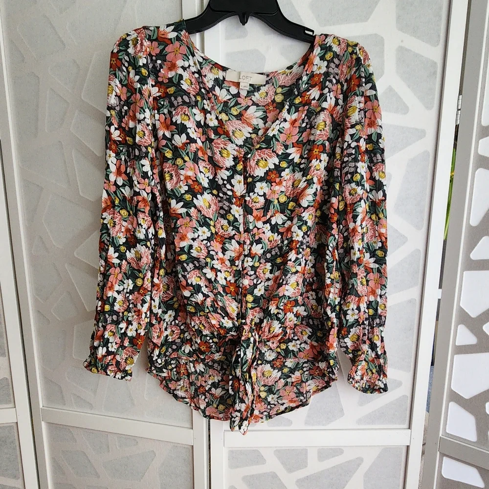 Loft floral blouse,size M, - Picture 5 of 6
